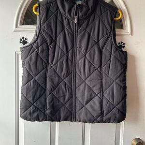Quilted Black Puffer Vest